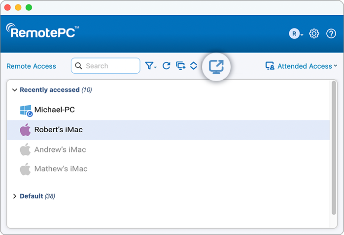 Remote Access via Desktop